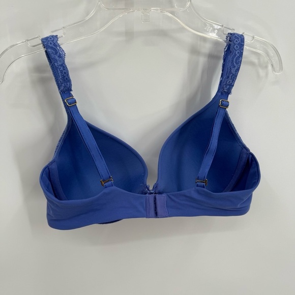 Soma Embraceable Demi Lace Trim Women's Purple Bra Size 34C Underwire Back Close - Picture 6 of 7